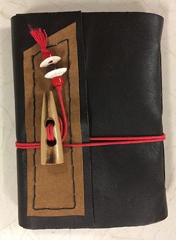 Leather journal made by a participant in one of my workshops