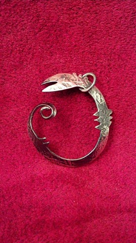 Forged Serpent Pendant