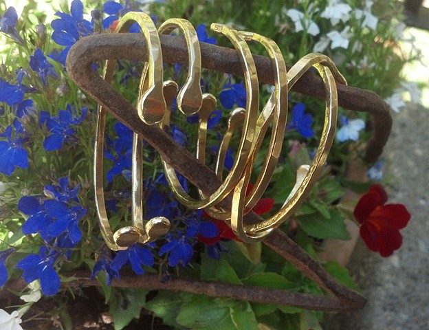 Forged & Hammered Bronze Cuff Bracelet