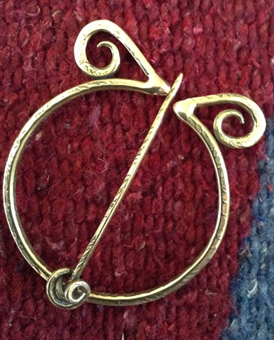 Forged Bronze Penannular Pin
