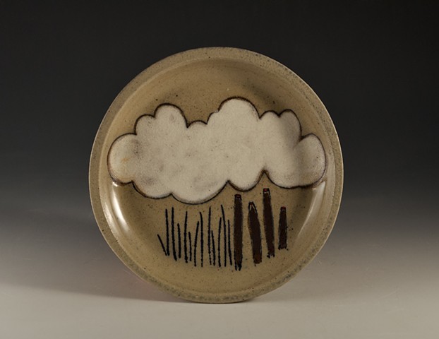 Tree, Cloud, Grass Plate