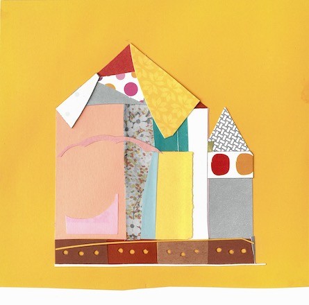 Yellow Polka Dot Brick House