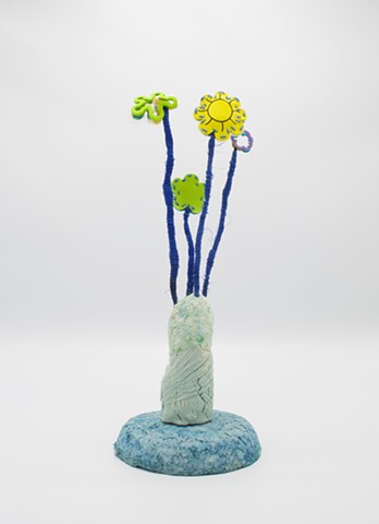 Blue Foam Flower Bouquet