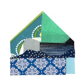 Blue Flower Dot House