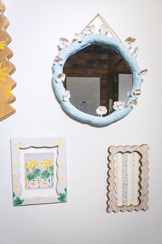 Yellow Flower Wallpaper, Flower Mirror, Pink Rose Frame