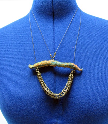 Blue and Yellow Horn Chain