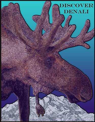Discover Denali Blue Moose