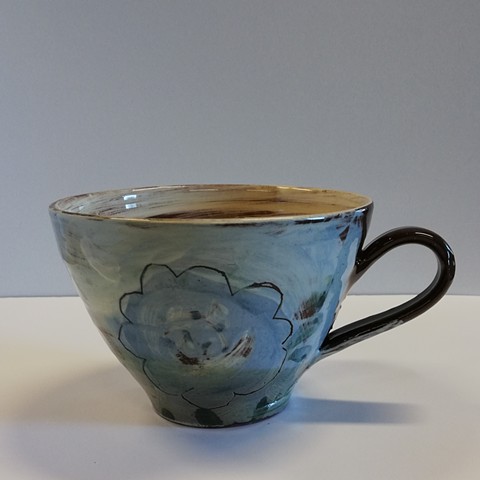 2242 teacup blue flower