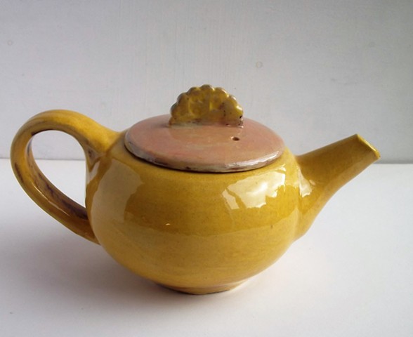 small yellow teapot