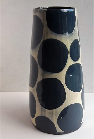 tall oval dot vase