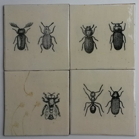Tiles with insects
