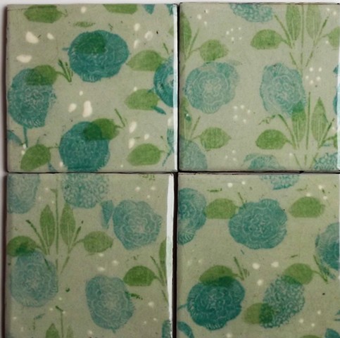 tiles with flowers