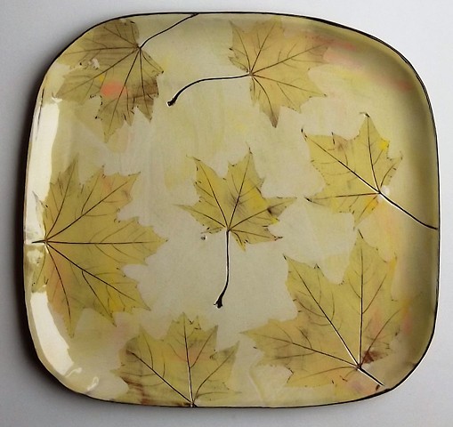 autumn leaves platter