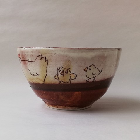 Small bowl with chickens