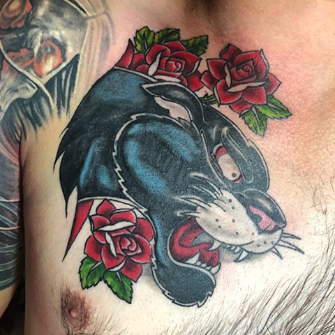 Traditional panther as coverup 