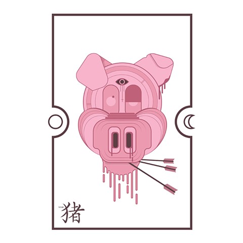 2019 Year of the Pig Illustration