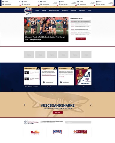 Athletic Website for the University of South Carolina Belmont