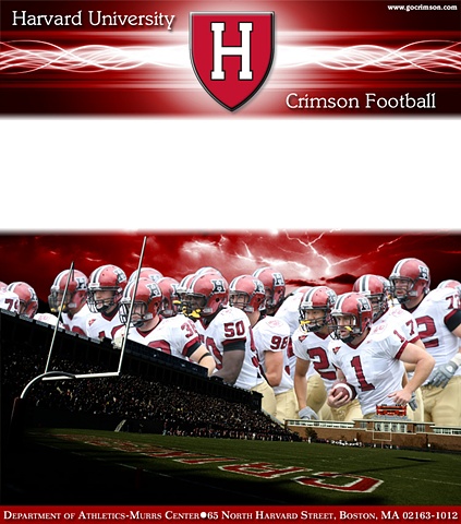 Promotional material done for Harvard Football