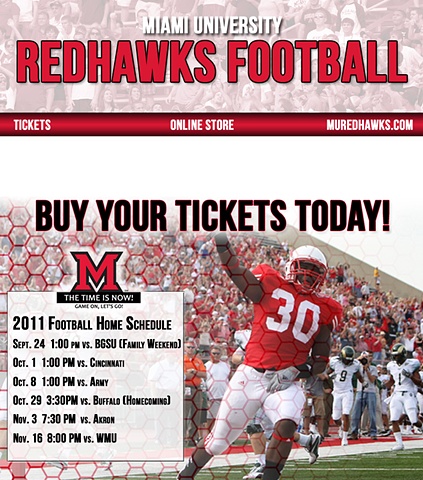 Promotional material done for Miami University