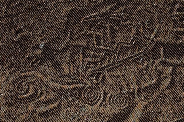 detail of "Footprints on the Sands of Time"