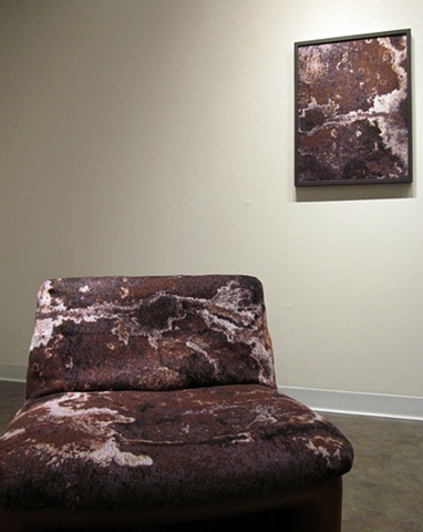 "Reflection" (on wall) & "Reflected" (on chair)