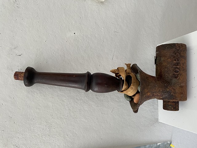 sculpture with table leg