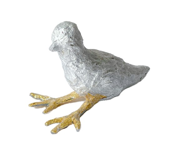 Silver Sitting Pigeon