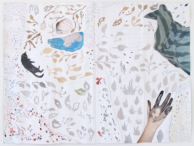 embroidery on photo collage, double-sided, Zehra Khan, 2016. Artwork by Zehra Khan. #quilt #fakequilt #faketextiles #zehrakhan #zehrakhanart #textileart #contemporaryart #fakeries #autobiographicalquilt #www.zehrakhan.com @zehrakhanart #artwork 