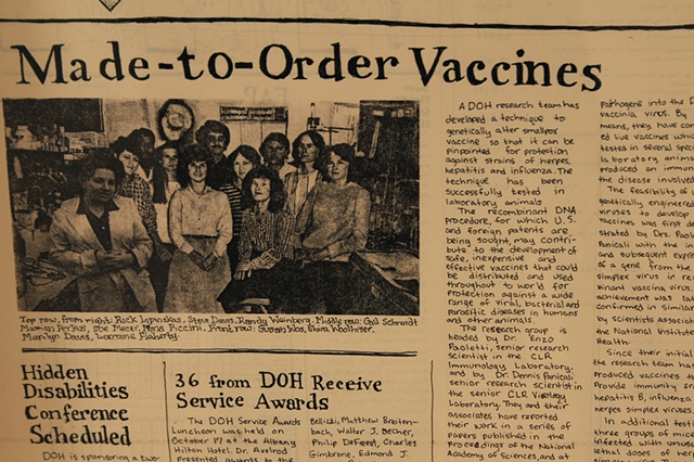 Amy Flaherty Installation Palindronic Sequences Art Made to order Vaccines newspaper