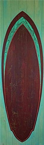 contemporary Abstract Art, surf art, surfboard, surfing, circles, spheres, flowers, floral, jackson pollack, sunset, Ocean, modern, blue, orange, green, copper, turquoise, yellow, orange, contemporary art, abstract, san diego, san diego artist, affordable