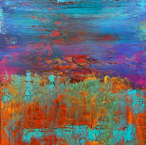 contemporary abstract art, modern, blue, green, turquoise, black, aqua, copper, contemporary art, abstract, san diego, san diego artist, affordable art, bright, colorful, non-representational abstract art, pink, yellow, chartreuse, orange