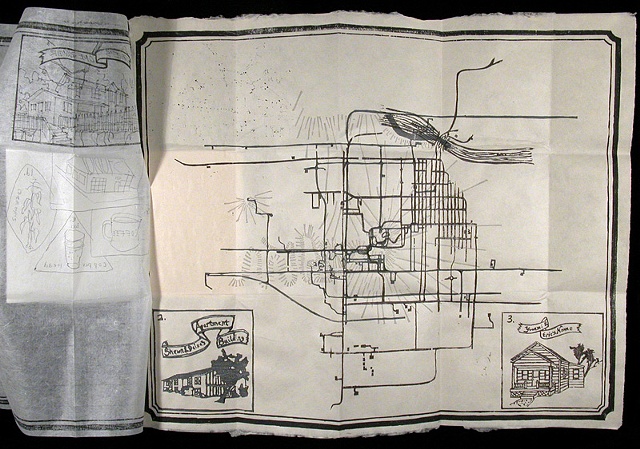 Shawn Bitters Screen Print silkscreen woodcut map cartography Yoonmi Nam Old West Lawrence