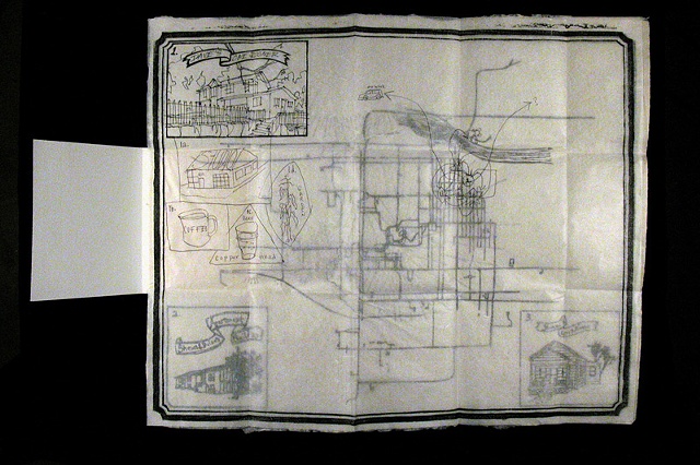 Shawn Bitters Screen Print silkscreen woodcut map cartography Yoonmi Nam Old West Lawrence