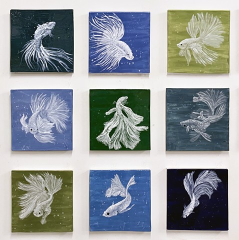 Siamese Fighting Fish I-IX