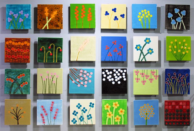 SOLD Flowers - 24Tiles 8x8