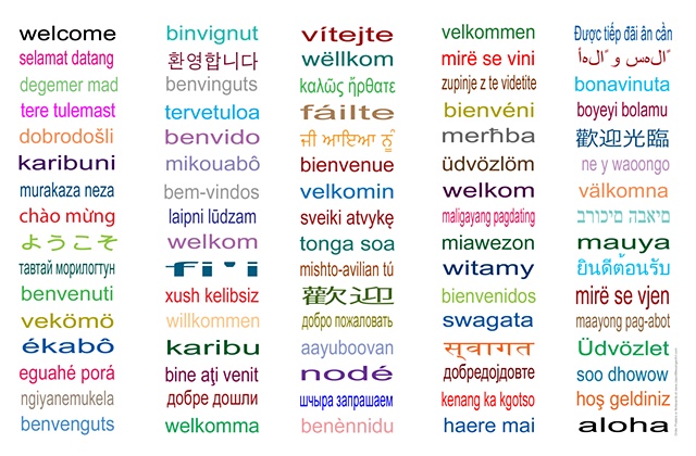 WELCOME in 80 Languages - Notecard, Poster, & more