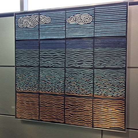 Tile mural for CTA IMD Blue Line in Chicago