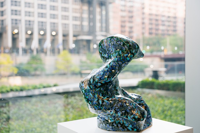 Jason Messinger at 110 N Wacker Drive, Chicago, curated by Turning Art, Summer/Fall 2026 - photo by Alan Luntz