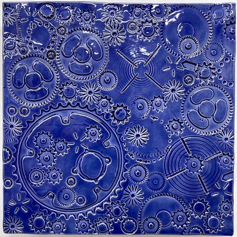 Gears - Aegean Blue 12x12