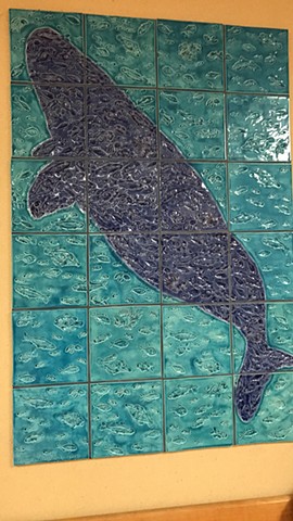 Whale and Sea - for Shriner's Children's Hospital, Oak Park, IL