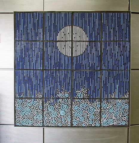 Tile mural for CTA IMD Blue Line in Chicago