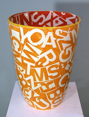 SOLD Alphabet Vase