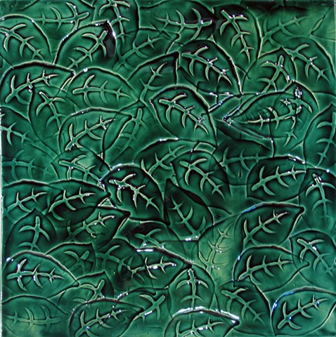 SOLD Leaves 12x12 Blugrass