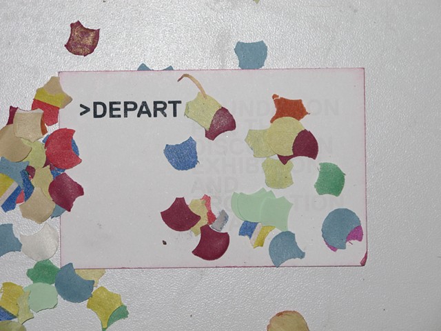Depart, with confetti