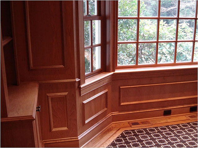 Cherry Paneling and Casing for Library