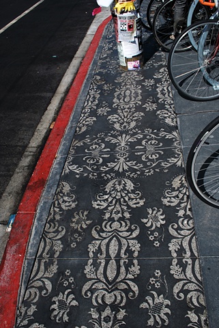 Valencia Street Posts (Etched pavement detail)
