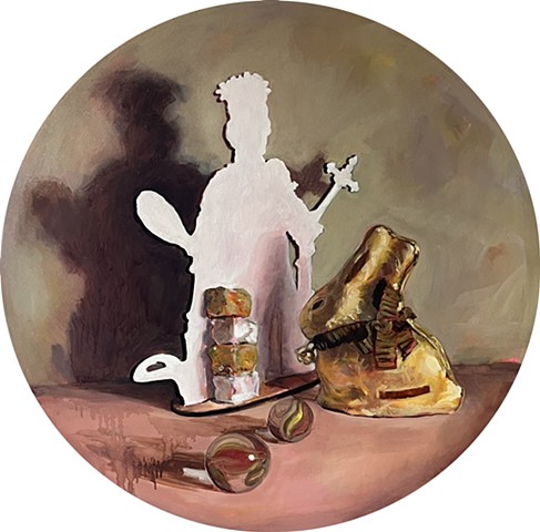 coniglio dietro santa