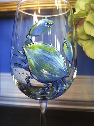 Crab wine glass