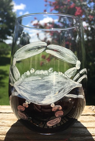 Crab wine glass