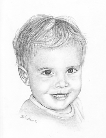 graphite, portrait, child, children, fine art portrait, Raleigh North Carolina